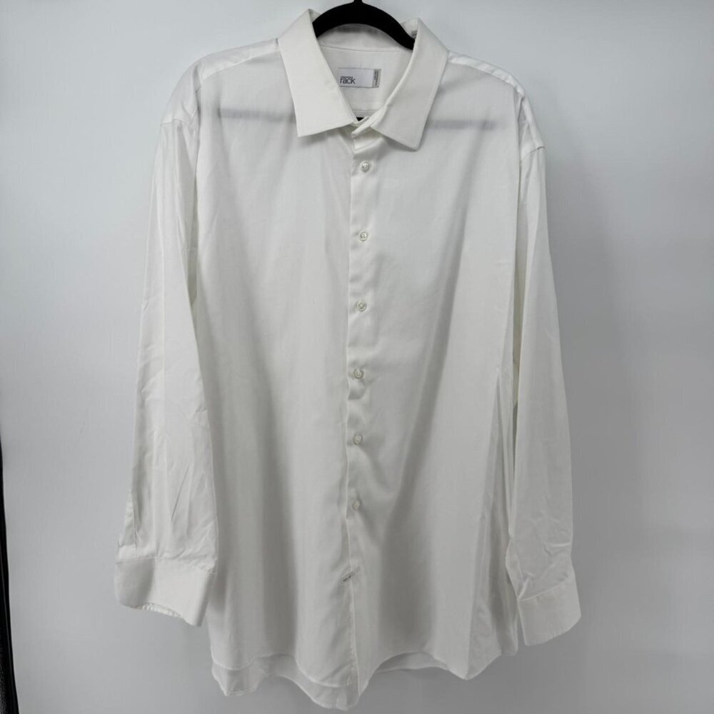 Nordstrom Rack Men’s White Dress Shirt 18.5 34/35 Classic Fit Long Sleeve Button